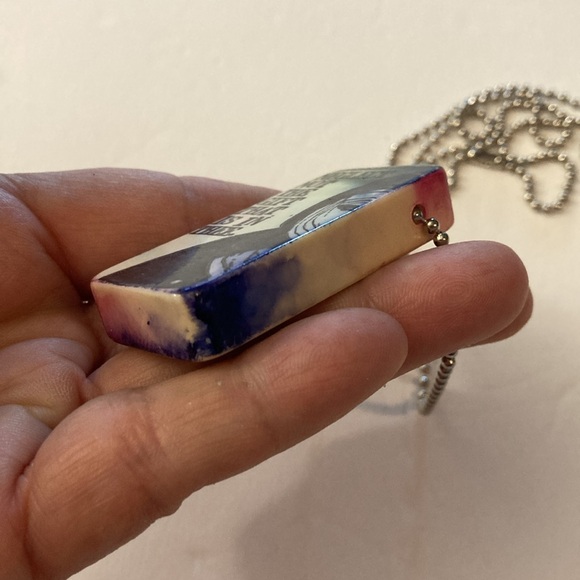 Handmade necklace domino NEW neglect not the gift that is in thee unique OOAK - Picture 8 of 11